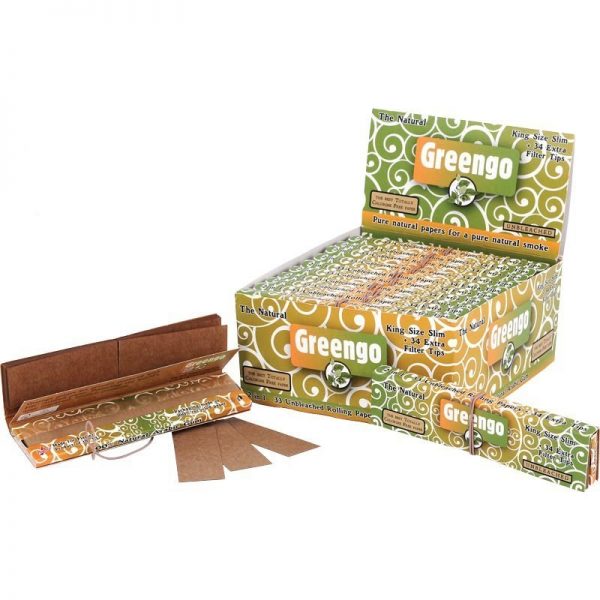 Display Greengo Unbleached King Size Slim 2 In 1 24 Pcs 17.00