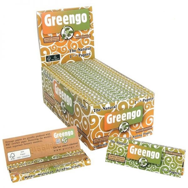 Display greengo unbleached 1 ¼ papers 50 pcs 17.00